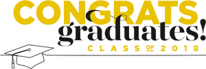 Congrats Graduates Classof2018 Banner PNG image