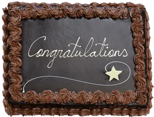 Congratulations Chocolate Cake PNG image