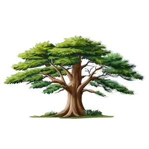 Coniferous Tree Elevation PNG 06262024