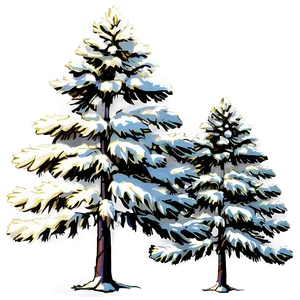 Coniferous Tree Elevation PNG 47