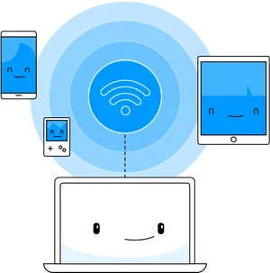 Connected Devices Wifi Illustration PNG image