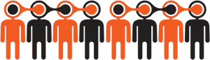 Connected Figures Graphic Illustration PNG