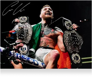 Conor Mc Gregor Champion Celebration PNG image