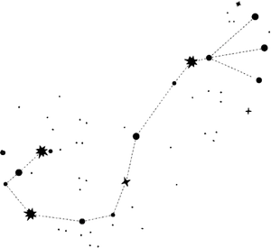 Constellation Drawing Outline PNG