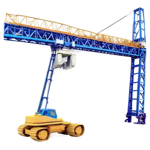 Construction Site Crane Sunset PNG Hvf5 PNG