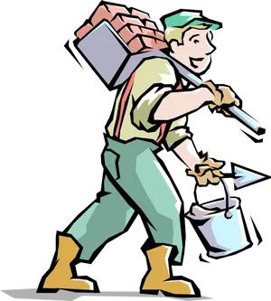 Construction Worker Cartoon PNG image