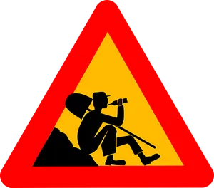 Construction Worker Drinking Sign PNG image