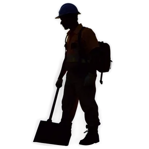 Construction Worker Silhouette PNG Sov