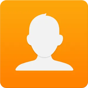 Contact Profile Icon Orange Background PNG image