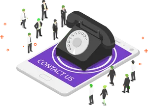 Contact Us Customer Support Concept PNG image