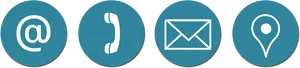 Contact Us Icons Set PNG image