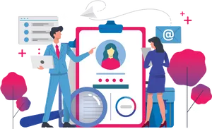 Contact Us Page Illustration PNG