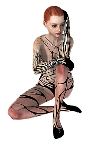 Contemplative Artistic Female Figure