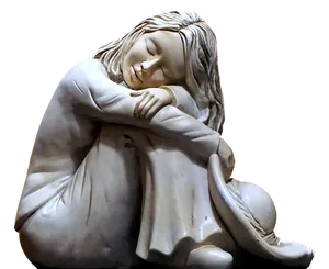 Contemplative Sculptureof Girl