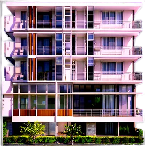 Contemporary Apartment Facade PNG 05242024 PNG
