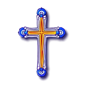 Contemporary Cross Outline PNG Oxq