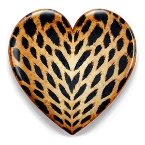 Contemporary Leopard Heart PNG 77