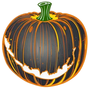 Contemporary Pumpkin Outline PNG Ggp