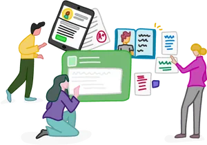 Content Creation Process Illustration PNG image