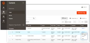 Content Management System Interface Screenshot PNG image