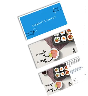 Content Strategyand Sushi Business Cards