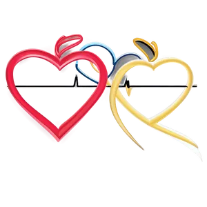 Continuous Heart Line Design Png 06262024 PNG image