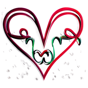 Continuous Heart Line Design Png Aat PNG image