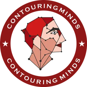 Contouring Minds Logo Geometric Design PNG image