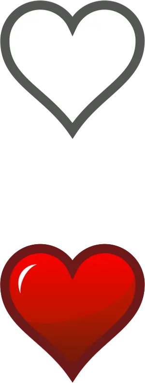 Contrasting Hearts Graphic