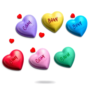 Conversation Hearts Background PNG Lfd