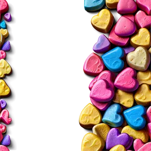 Conversation Hearts Background PNG Yiy