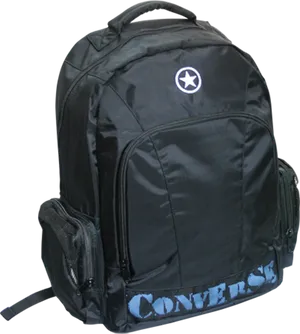 Converse Logo Black Backpack PNG