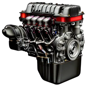 Convertible Car Engine Assembly PNG 21
