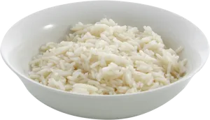 Cooked White Ricein Bowl PNG image