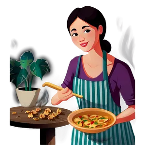Cooking Mom Illustration Png Uob46 PNG image