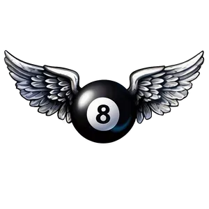 Cool 8 Ball With Wings Png Vgi PNG image