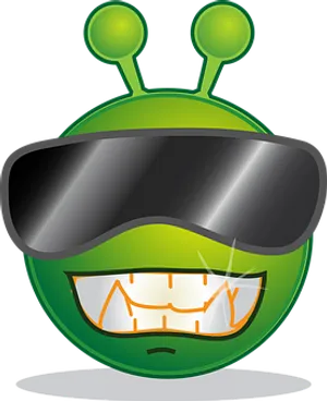 Cool Alien Emojiwith Sunglasses