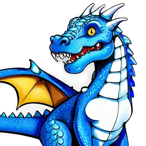 Cool Blue Dragon Wallpaper Png 06252024 PNG image