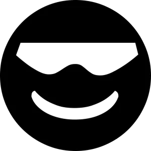 Cool Circle Emoji Smiling Sunglasses PNG image