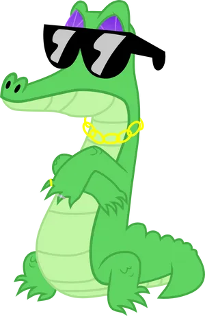 Cool Crocodile Cartoon Character PNG image