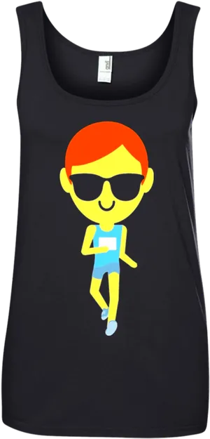 Cool Emoji Graphic Tank Top PNG