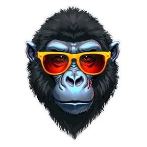 Cool Gorilla In Glasses Png Tlg PNG image