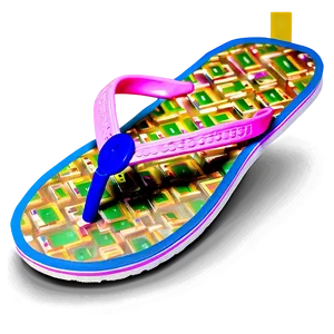 Cool Graphic Flip Flop PNG 06132024
