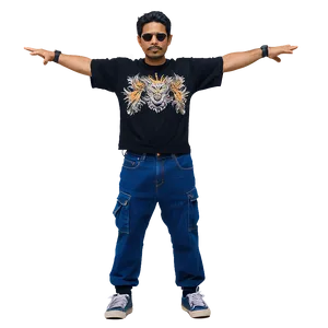 Cool Guy In A Battle Pose PNG 06252024 PNG