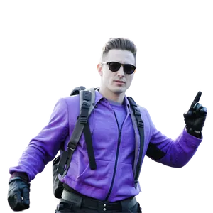 Cool Guy In Action Scene PNG Unt PNG