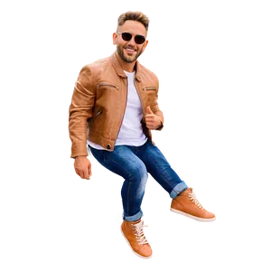Cool Guy In Animated Pose PNG Lid