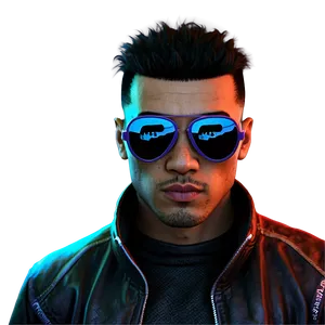 Cool Guy In Cyberpunk Style PNG Dkc11 PNG