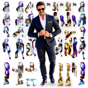 Cool Guy In Suit PNG Iyh92 PNG