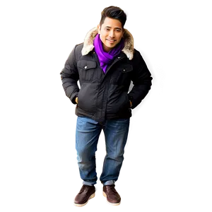 Cool Guy In Winter Clothes Png 06252024 PNG image