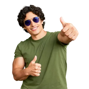 Cool Guy Thumbs Up Emoji PNG Qpy PNG